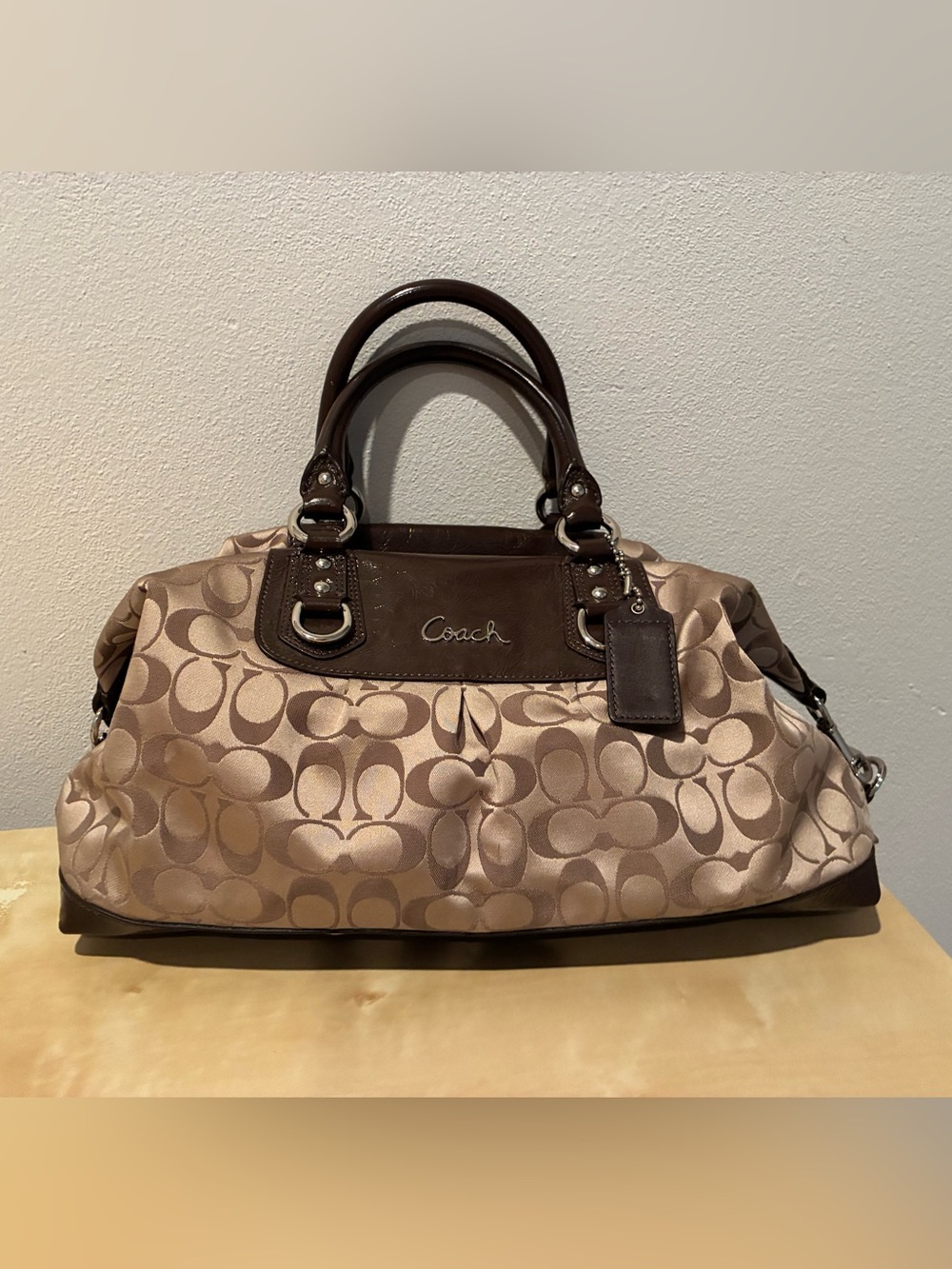 Coach Ashley Signature Sateen Satchel